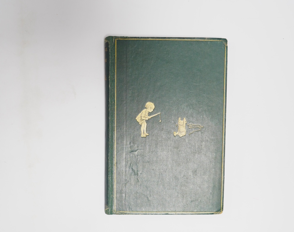 Milne, A.A. - Winnie-The -Pooh. With decorations by Ernest H. Shepard. First Edition. title and text illus. throughout and pictorial map on e/ps.; original gilt ruled and pictorial green cloth (rebacked with old spine la